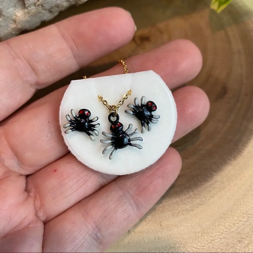 Halloween spider jewelry set for girl